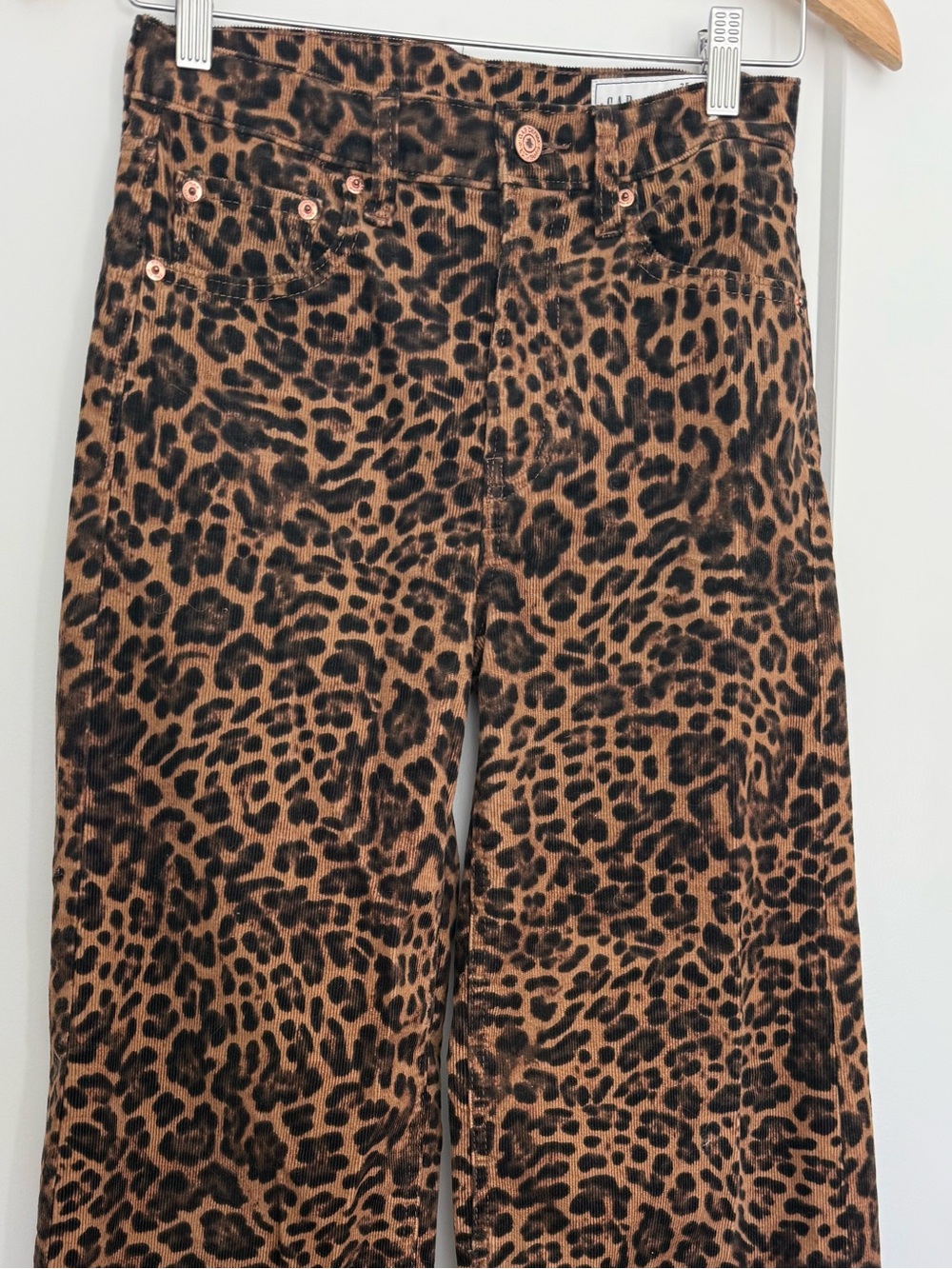 Gap Leopard Print Wide Leg Women’s Jeans - Corduroy size 25
